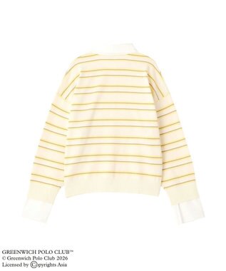 Green Parks GREENWICH POLO CLUB(TM)布帛ドッキングポロニットプルオーバー Yellow