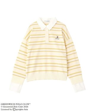 Green Parks GREENWICH POLO CLUB(TM)布帛ドッキングポロニットプルオーバー Yellow