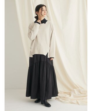 CRAFT STANDARD BOUTIQUE サイドリングボタンプルオーバー Gray Beige