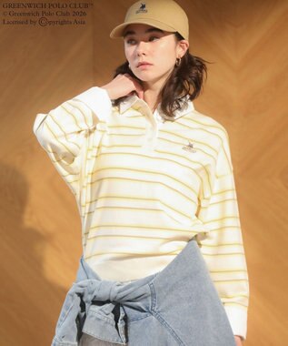 Green Parks GREENWICH POLO CLUB(TM)布帛ドッキングポロニットプルオーバー Yellow