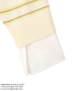 Green Parks GREENWICH POLO CLUB(TM)布帛ドッキングポロニットプルオーバー Yellow
