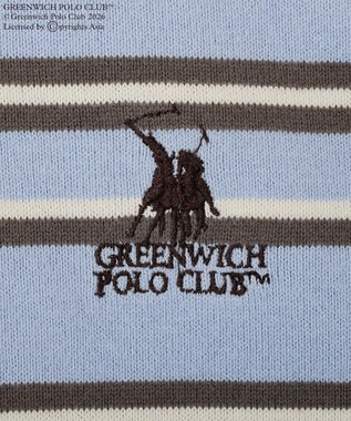 Green Parks GREENWICH POLO CLUB(TM)布帛ドッキングポロニットプルオーバー Sax