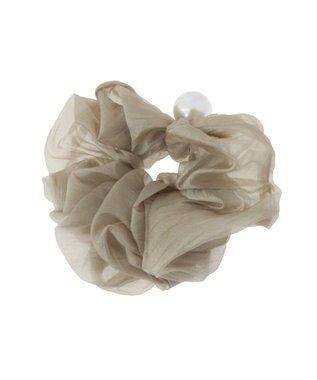 Green Parks ・ＨＡＬＦ　ＴＩＭＥ　大粒パール付きヘアシュシュ Green