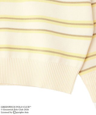 Green Parks GREENWICH POLO CLUB(TM)布帛ドッキングポロニットプルオーバー Yellow