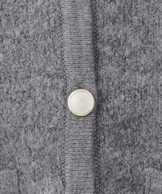 ANY SIS 【洗える】ブークレニット カーディガン グレー