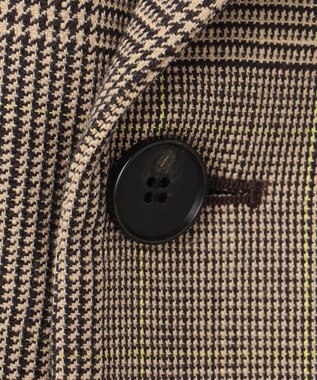 uncrave グレンチェック ジレ ブラウンチェック