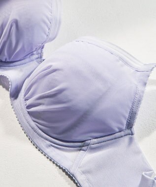 WACOAL 【小さく見せるブラ】 シンプル ブラジャー 着やせ効果 コンパクトにメイク バストの突出をおさえる 背中の段差を軽減 大きいサイズ レディース BRB452 /ワコール パープル