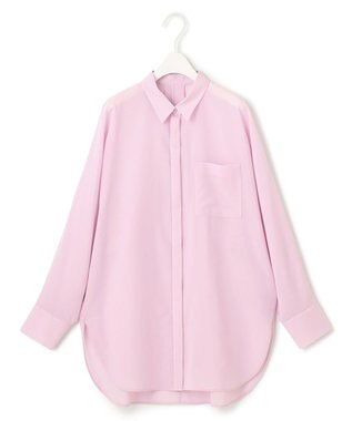 ICB L 【洗える】トリアセコットンシアー ドルマンスリーブシャツ シャーベットピンク系