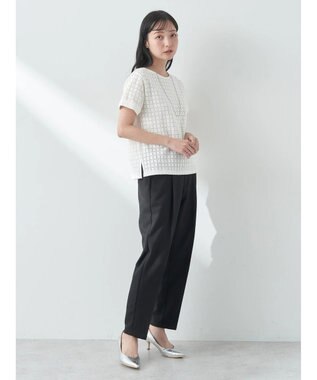 earth music&ecology ジャガードレースプルオーバー Ivory