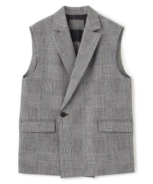 uncrave グレンチェック ジレ グレーチェック