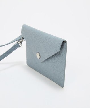 TOPKAPI 【Breath TOPKAPI】DUAL デュアル シュリンクレザー バイカラー フラグメントケース　薄型 / 軽量 ブルーグレー