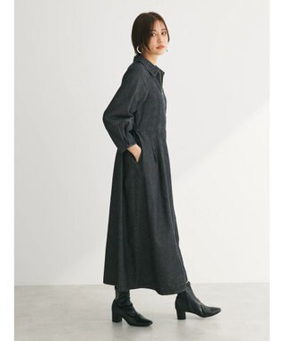 Green Parks ・ＥＬＥＮＣＡＲＥ　ＤＵＥ　デニムハーフＺＩＰワンピース Black