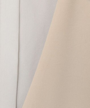 23区 【セットアップ対応】トロピカル2WAYストレッチ Vネック ノーカラー ジレ ベージュ系