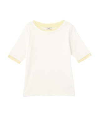 earth music&ecology レイヤードライクバイカラープルオーバー Off White