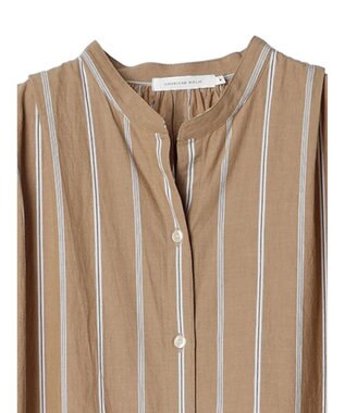 AMERICAN HOLIC イージーケア＋接触冷感丈違い強撚ワッシャーワンピース Stripe Beige