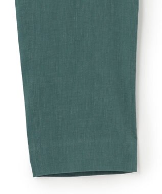 23区 【洗える】リネンレーヨンストレッチ テーパード パンツ ピーコックグリーン系