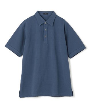 JOSEPH HOMME コンパクトサッカージャージー　ポロシャツ ダルブルー系