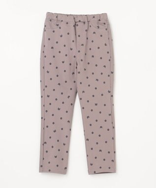 ANY KIDS 総柄 カット パンツ モカ×ネコ