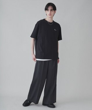 WEGO 【ユニセックス着用ITEM】ワイドストレートスラックス ダークグレー