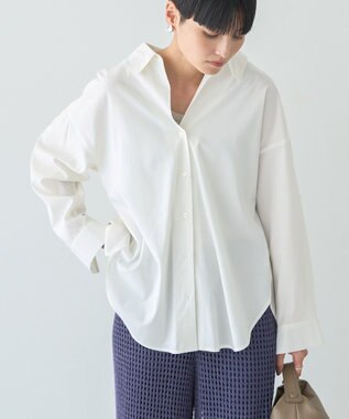 AMERICAN HOLIC 抜け衿スキッパーシャツ Off White