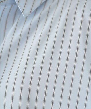 AMERICAN HOLIC 抜け衿スキッパーシャツ Stripe Sax