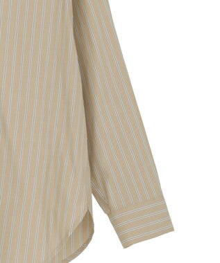 AMERICAN HOLIC 抜け衿スキッパーシャツ Stripe Beige