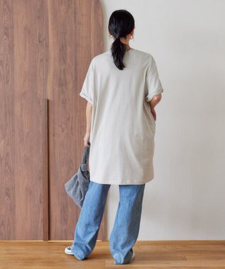 AMERICAN HOLIC 袖ロールアップカットチュニック Light Gray