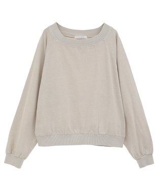 Green Parks ピグメントボートネックプルオーバー Ecru