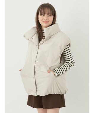 earth music&ecology パファーベスト Beige