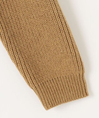 Feroux 【洗える・古畑星夏さん着用】フルジップ ニット キャメル系