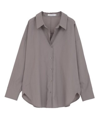 AMERICAN HOLIC 抜け衿スキッパーシャツ Gray Beige