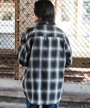 WEGO 【ユニセックス着用ITEM/SMLサイズ展開】オンブレチェックシャツ（LS） 柄1