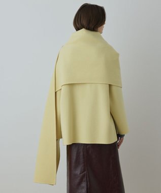 GRACE CONTINENTAL ストール付リバージップブルゾン イエロー