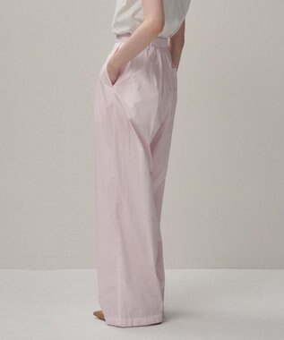 ATON NATURAL DYED COTTON LAWN | ツータックイージーパンツ PINK