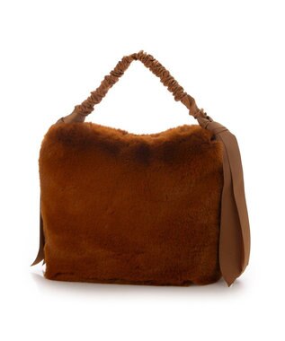 UNBILLION カシュカシュ cachecache / 下がりグログランワンハンドルエコファートート オレンジ