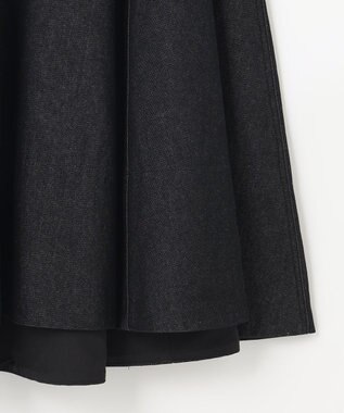 組曲 L 【組曲×setsuko sagittaire】ストレッチデニムスカート ブラック系