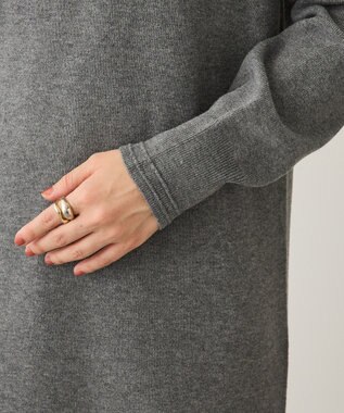 CRAFT STANDARD BOUTIQUE ポロ衿ニットワンピース Gray Mixture