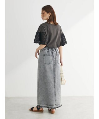 Green Parks ・ＳＵＧＡＲ　ＳＰＯＯＮ　レースフリルプルオーバー Charcoal Gray