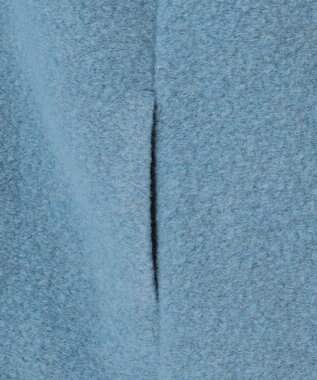 #Newans 【洗濯機可能】バックフレアショートコート ブルー