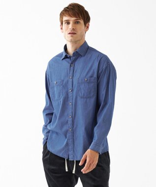 JOSEPH ABBOUD MOUNTAIN 【SPACE／UNISEX】Fine Count INDIGO シャツ サックスブルー系