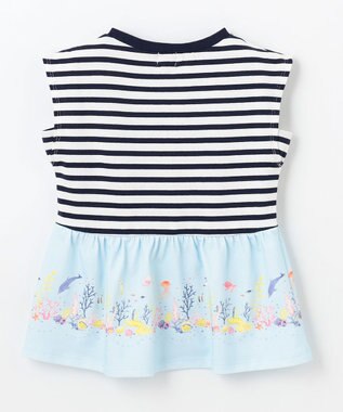 組曲 KIDS 【110-140㎝】ENOSUI Border Tシャツ ネイビー系1