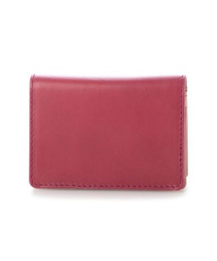 UNBILLION perche 牛革カラーコンビカードケース ピンク