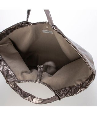 UNBILLION カシュカシュ cachecache / メタリックギャザーパッカブルトート ダークシルバー