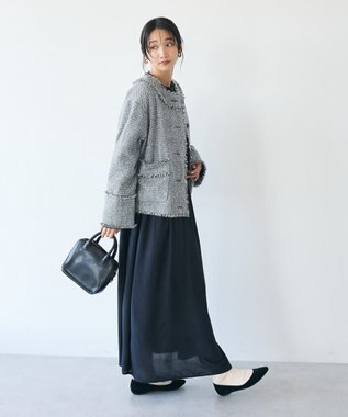CRAFT STANDARD BOUTIQUE ツイードフリンジジャケット Gray