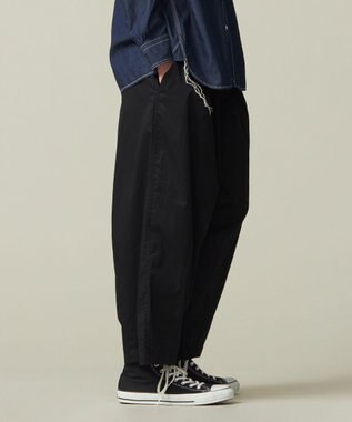 J.PRESS YORK STREET 【UNISEX】バギーフィットパンツ ブラック系