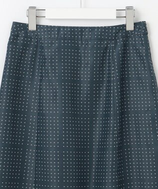 J.PRESS LADIES L 【洗える】ブロックドットプリント フレアー スカート ダルブルー系5