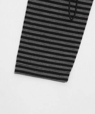 WEGO 柄Wジップパーカー グレーボーダー