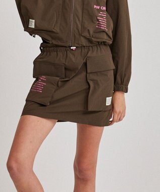 PW CIRCULUS 【撥水加工/軽量/ストレッチ】【WOMEN】ビッグポケット スカート ダークブラウン系