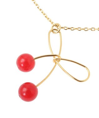 Maison de FLEUR チェリーネックレス Red