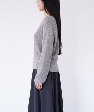 TOQUE 〈大草直子さんアドバイザー〉ベビーアルパカ×シルクハニカムニットトップス グレー